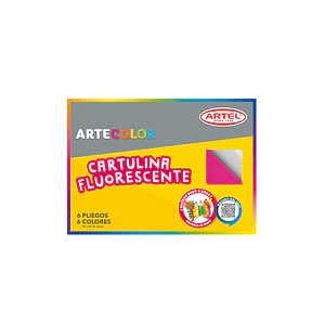 CARPETA CON CARTULINA FLUORESCENTE ARTEL 6HOJAS 