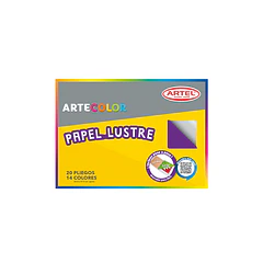 CARPETA ARTE COLOR ARTEL PAPEL LUSTRE 20PLIEGOS 