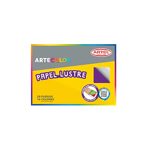 CARPETA ARTE COLOR ARTEL PAPEL LUSTRE 20PLIEGOS 