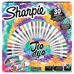 MARCADOR MULTIUSO SHARPIE TIE DYE SET 30 COLORES