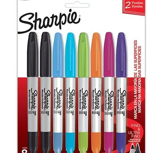 MARCADOR MULTUSO SHARPIE DOBLE PUNTA 8 COLORES 