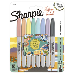 MARCADOR MULTIUSO SHARPIE VINTAGE SET 8 COLORES 