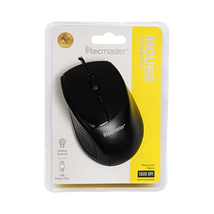MOUSE CON CABLE TECMASTER TM-MO-360B USB NEGRO 