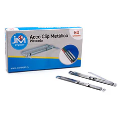 ACCOCLIP 50 UND METALICO PLATEADO JM IMPORT