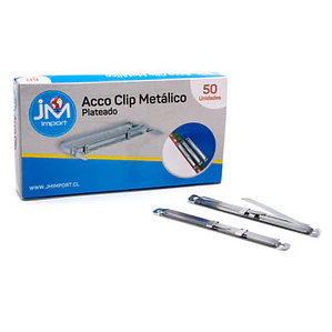 ACCOCLIP 50 UND METALICO PLATEADO JM IMPORT