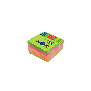 TACO NOTA ADHESIVA 50X50MM 250HJS 5 COLORES NEON STICK WRITE CUBO