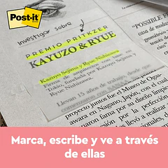 NOTAS ADHESIVAS 3M POST IT TRANSPARENTE 