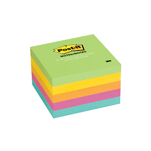 CUBO NOTAS ADHESIVAS 3M POST IT 654 COLORES 
