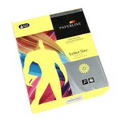 RESMA DE PAPEL CARTA COLORES 500HJS PAPERLINE 
