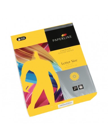 RESMA DE PAPEL CARTA COLORES 500HJS PAPERLINE  8