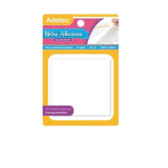 NOTAS ADHESIVAS ADETEC TRANSPARENTES 76 X 76 MM 50 HJS 
