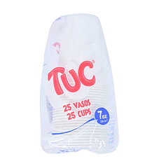 VASO DESECHABLE PLASTICO BLANCO 