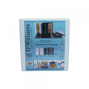 ARCHIVADOR DWILLIAMS OFICIO BLANCO CON PRESENTACION 3 AROS 