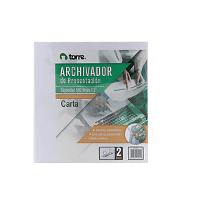 ARCHIVADOR CARTA TORRE CON PRESENTACION 2 AROS