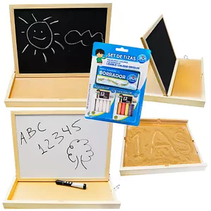 MALETA PIZARRA ATRIL DOBLE PRE-ESCRITURA 35X45CM