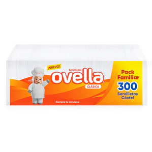 SERVILLETA OVELLA COCTEL X 300 UND 