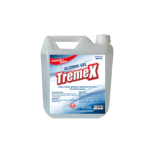 ALCOHOL GEL 5LITROS TREMEX AL 70% CON GLICERINA 