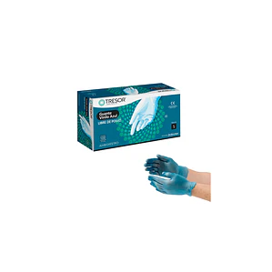 GUANTES DE EXAMINACIÓN TRESOR SIN POLVO VINILO 100 UNIDADES