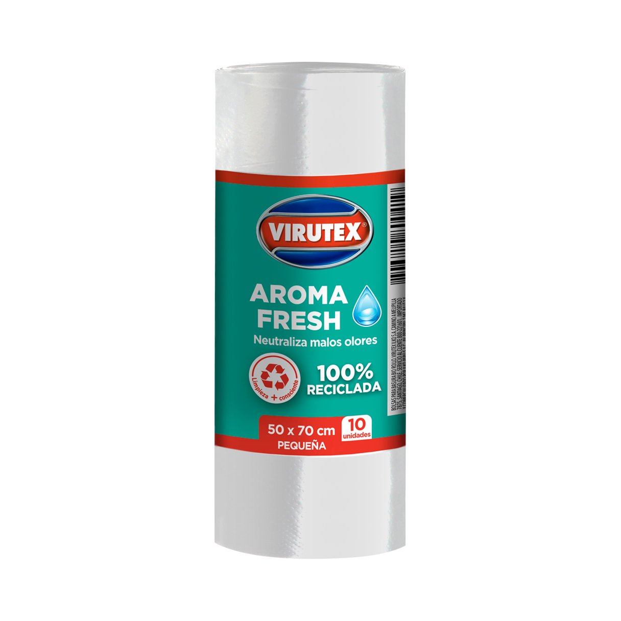 BOLSA DE ASEO VIRUTEX AROMA FRESH PEQUEÑA 50X70 CM 10 UNIDADES 