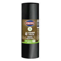 BOLSA DE ASEO VIRUTEX CIERRE FÁCIL 70X90 CM 10 UNIDADES