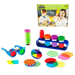 SET DE CIENCIA Y COLOR – EXPLORA LUZ, AGUA Y MEZCLAS