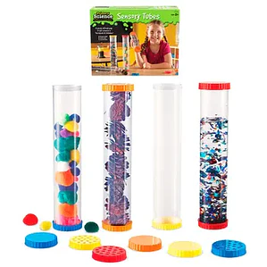 SET TUBOS SENSORIALES TRANSPARENTES – 4 PIEZAS