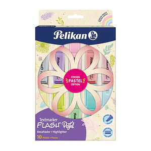 DESTACADOR PELIKAN TEXTMARKER FLASH PASTEL - 10 COLORES
