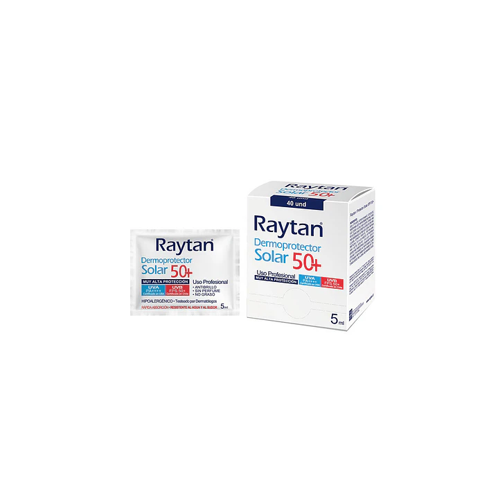 PROTECTOR SOLAR RAYTAN FPS 50+ CAJA 40 SACHETS (5 ML C/U) 1