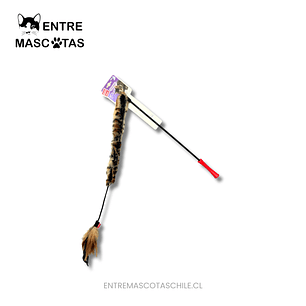 Varita de felpa con plumas