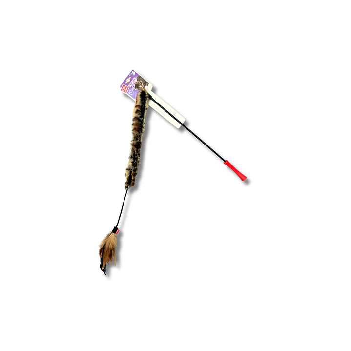 Varita de felpa con plumas 1