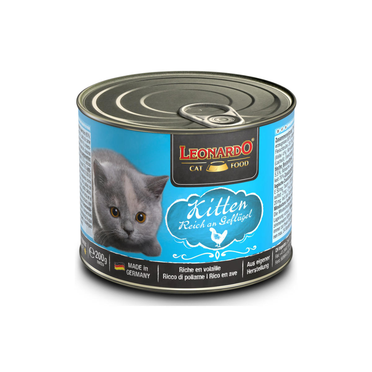 ¡Alimenta con amor a tu gatito! Leonardo Lata Quality Selection Kitten 200Gr / Alimento Húmedo Gato Super Premium
