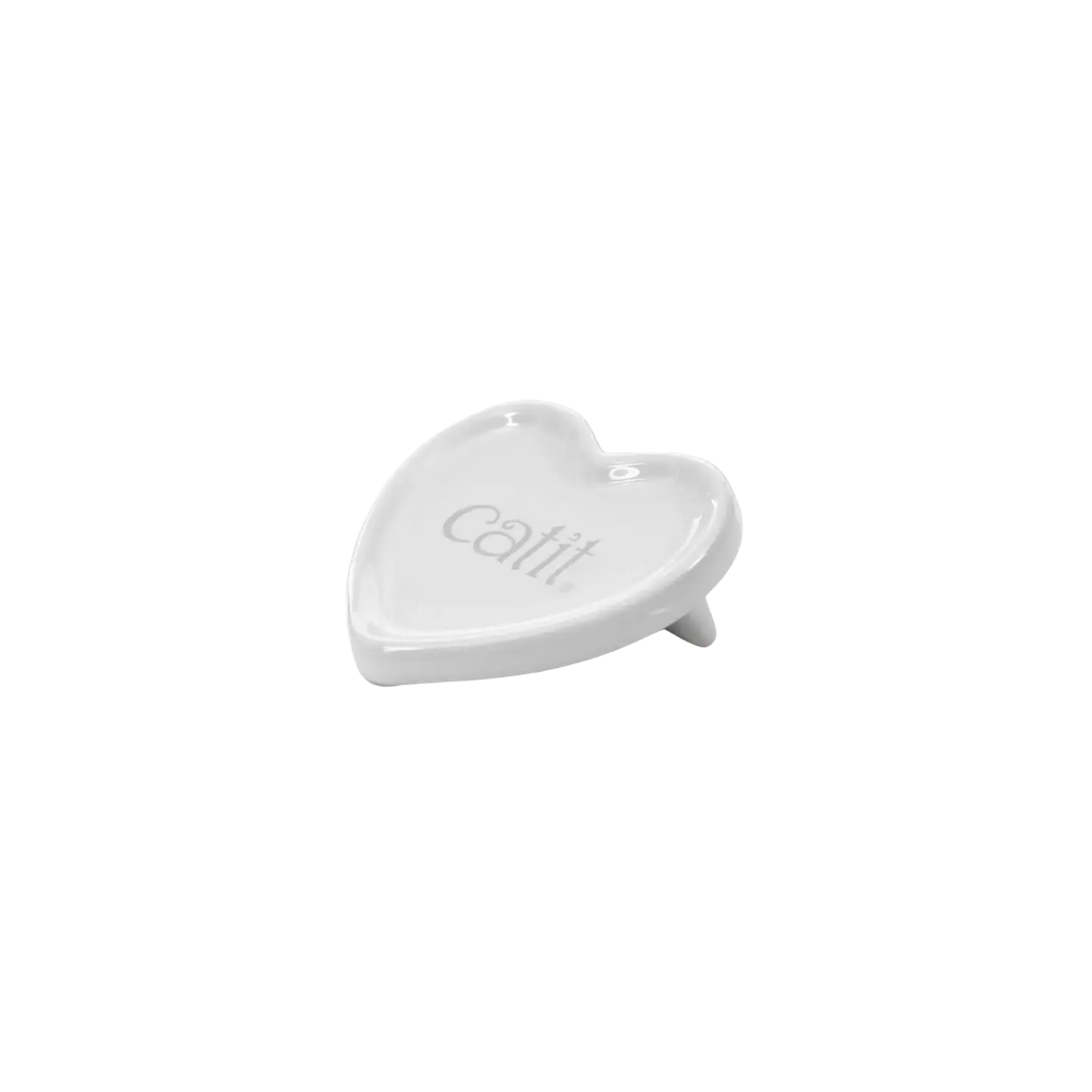 Catit creamy plato de cerámica corazón  1