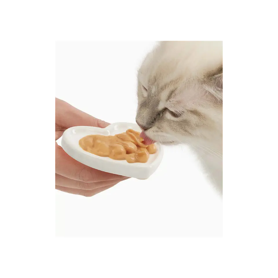 Catit creamy plato de cerámica corazón  4