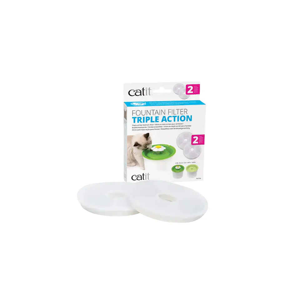 Catit filtro para fuentes de triple acción x2 1