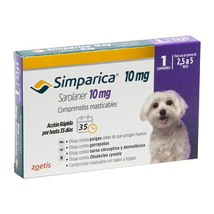 Simparica 10 mg (2,5 a 5 kg) 1 Comprimido masticable
