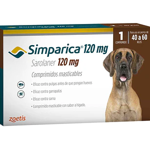 Simparica 120 mg (40 a 60 kg) 1 Comprimido masticable