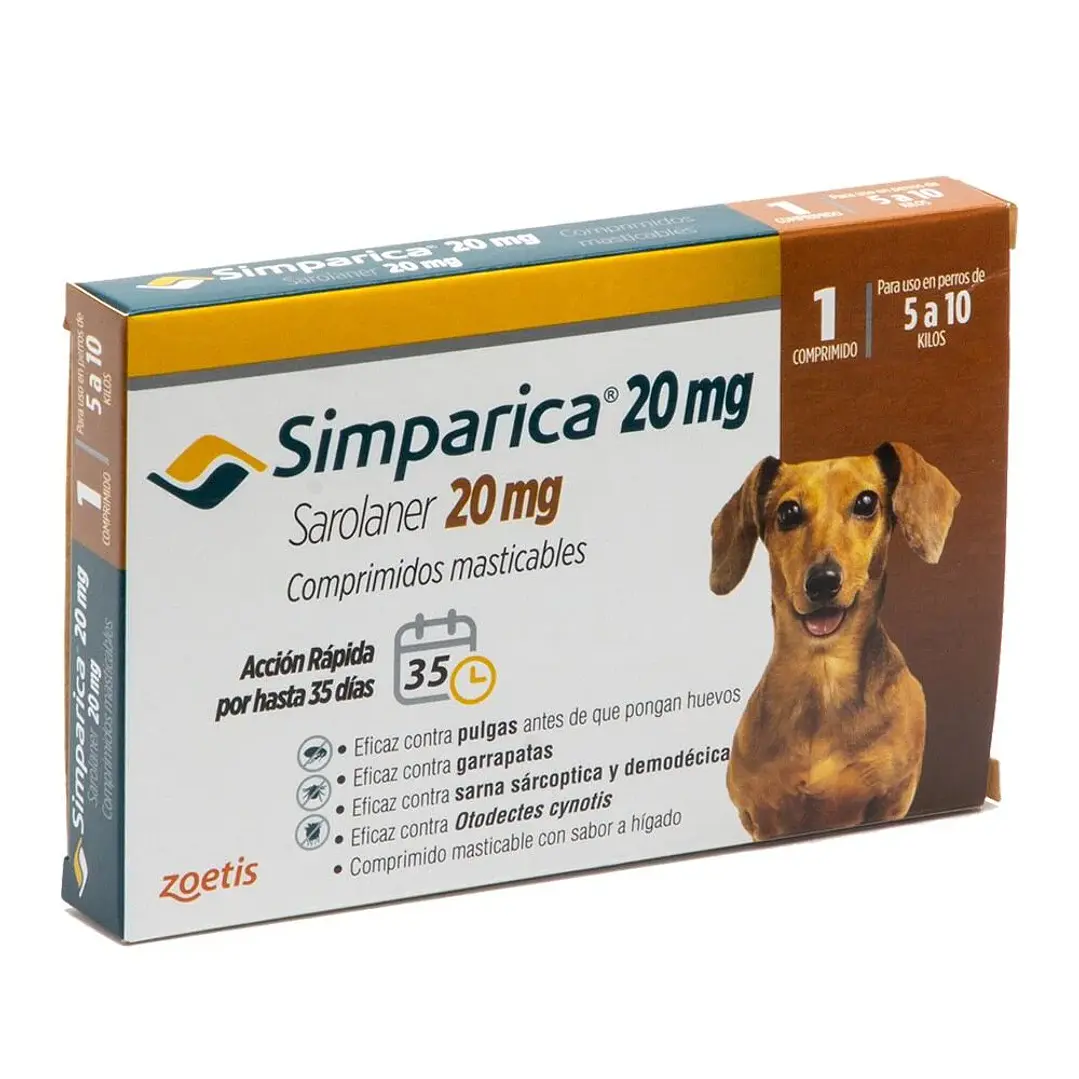 Simparica 20 mg (5 a 10 kg) 1 Comprimido masticable 1