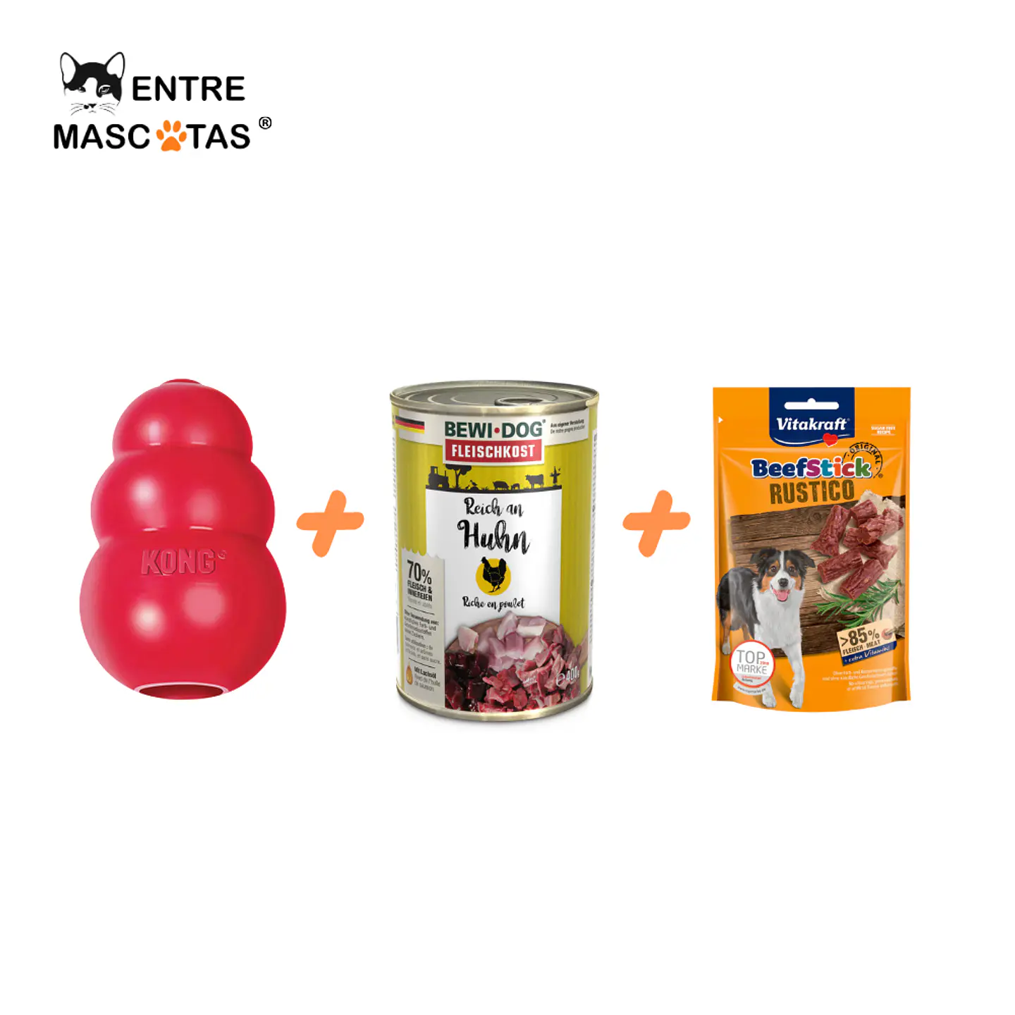 Pack Kong Classic + Bewidog Pollo + Snack Vitakraft  1