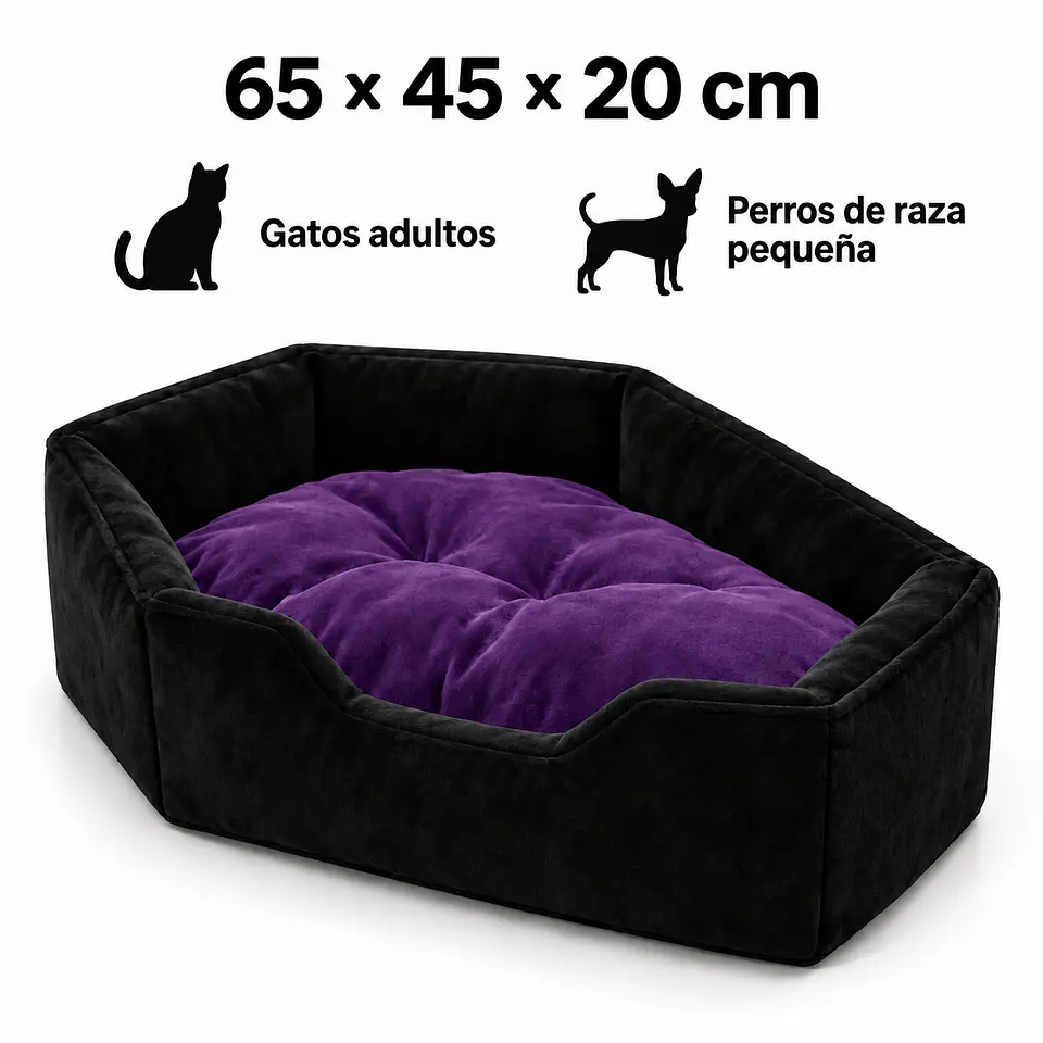 Cama de color violeta diseño Halloween  2