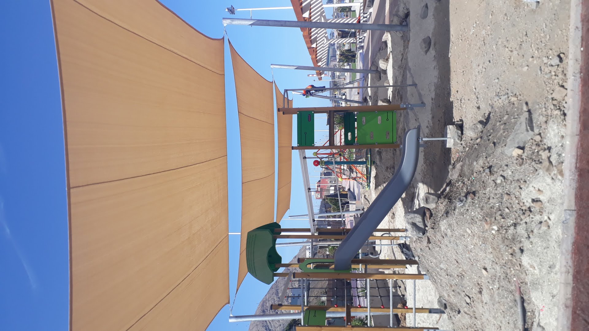 Vela 6x6 m 90% HDPE Beige Cuadrada 1