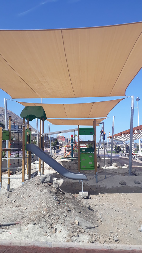 Vela 6x6 m 90% HDPE Beige Cuadrada