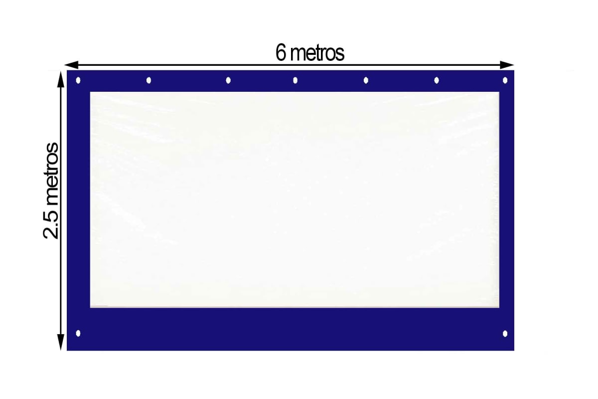 Cierre de Terraza 6x2.5 metros azul 2