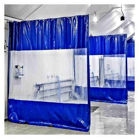 Cierre de Terraza 6x2.5 metros azul