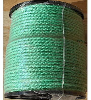 Rollo de cordel plastico verde de 10mm
