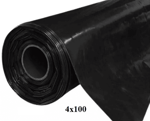 Rollo Plastico Polietileno NEGRO 4.00 mt x 100 mt