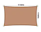 Vela 6x4 m 95% HDPE Beige Rectangular - Miniatura 1