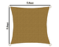 Toldo Vela 5X5 mts 90% HDPE Beige Cuadrada - Miniatura 1