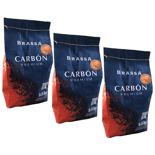3 Carbon parrillero Brassas Oro
