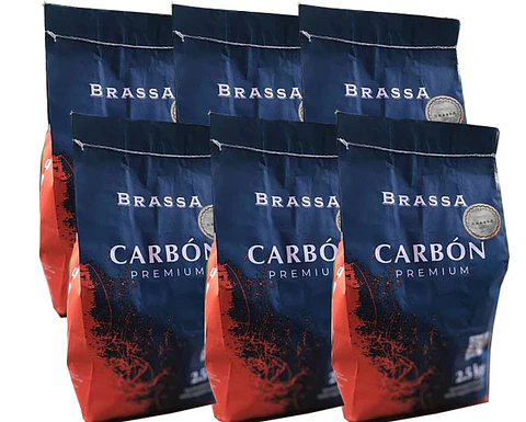 6 bolsas de carbon parrillero de excelente calidad