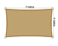 Vela 7x4 m 95% HDPE Beige Rectangular - Miniatura 2